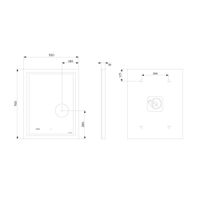 Зеркало AM.PM Gem 55×70 см с контурной Led-подсветкой, часами и косметическим зеркалом / M91AMOX0553WG — 10