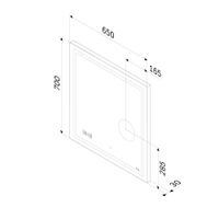 Зеркало AM.PM Gem 65×70 см с контурной Led-подсветкой, часами и косметическим зеркалом / M91AMOX0653WG — 9