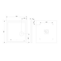 Зеркало AM.PM Gem 65×70 см с контурной Led-подсветкой, часами и косметическим зеркалом / M91AMOX0653WG — 10