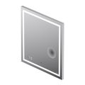 M91AMOX0653WG Универсальное зеркало с контурной Led-подсветкой, часами и косметическим зеркалом 65