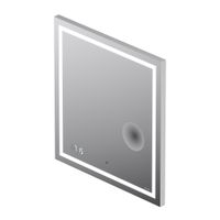 Зеркало AM.PM Gem 65×70 см с контурной Led-подсветкой, часами и косметическим зеркалом / M91AMOX0653WG — 1