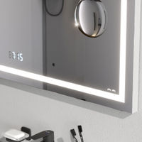 Зеркало AM.PM Gem 65×70 см с контурной Led-подсветкой, часами и косметическим зеркалом / M91AMOX0653WG — 7