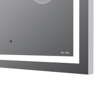 Зеркало AM.PM Gem 65×70 см с контурной Led-подсветкой, часами и косметическим зеркалом / M91AMOX0653WG — 3
