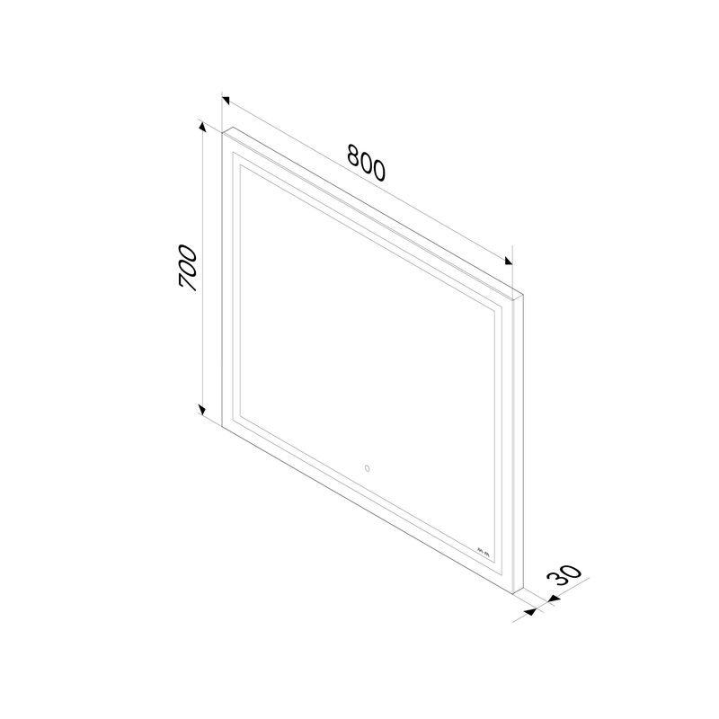 M91AMOX0801WG Универсальное зеркало настенное с контурной LED-подсветкой, 80 см