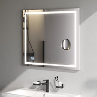 Зеркало AM.PM Gem 80×70 см с контурной Led-подсветкой, часами и косметическим зеркалом / M91AMOX0803WG — 8