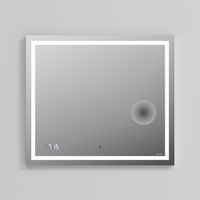 Зеркало AM.PM Gem 80×70 см с контурной Led-подсветкой, часами и косметическим зеркалом / M91AMOX0803WG — 4