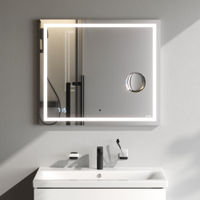 Зеркало AM.PM Gem 80×70 см с контурной Led-подсветкой, часами и косметическим зеркалом / M91AMOX0803WG — 6