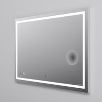 Зеркало AM.PM Gem 100×70 см с контурной Led-подсветкой, часами и косметическим зеркалом / M91AMOX1003WG — 5