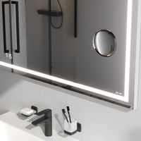 Зеркало AM.PM Gem 100×70 см с контурной Led-подсветкой, часами и косметическим зеркалом / M91AMOX1003WG — 9