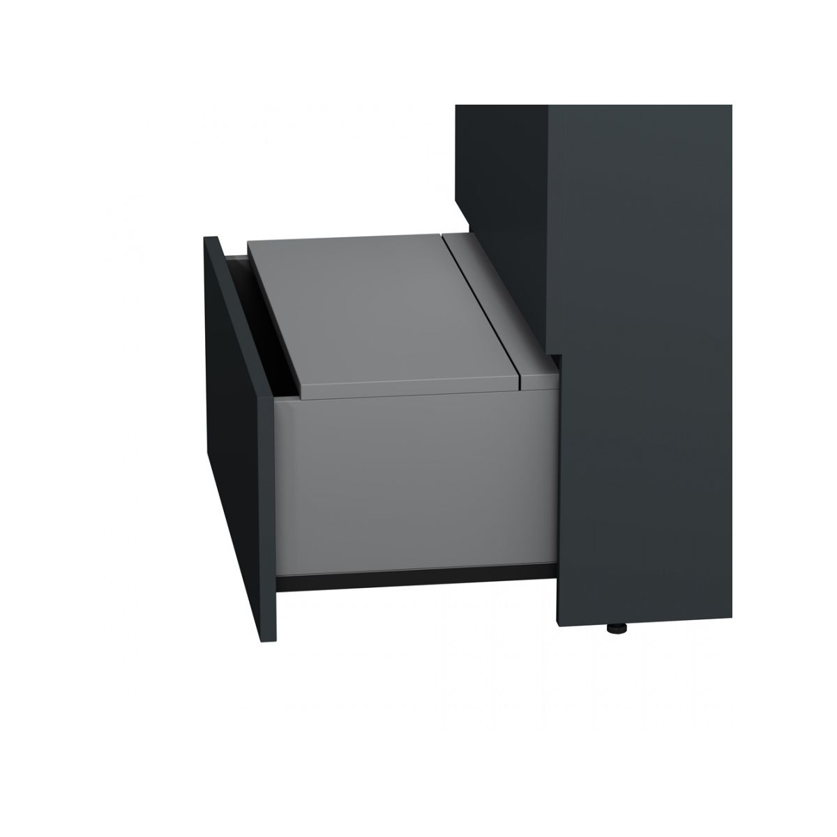 M91FSX0602GM GEM S, База под раковину, напольная, 60 см, 3 ящика, графит матовый