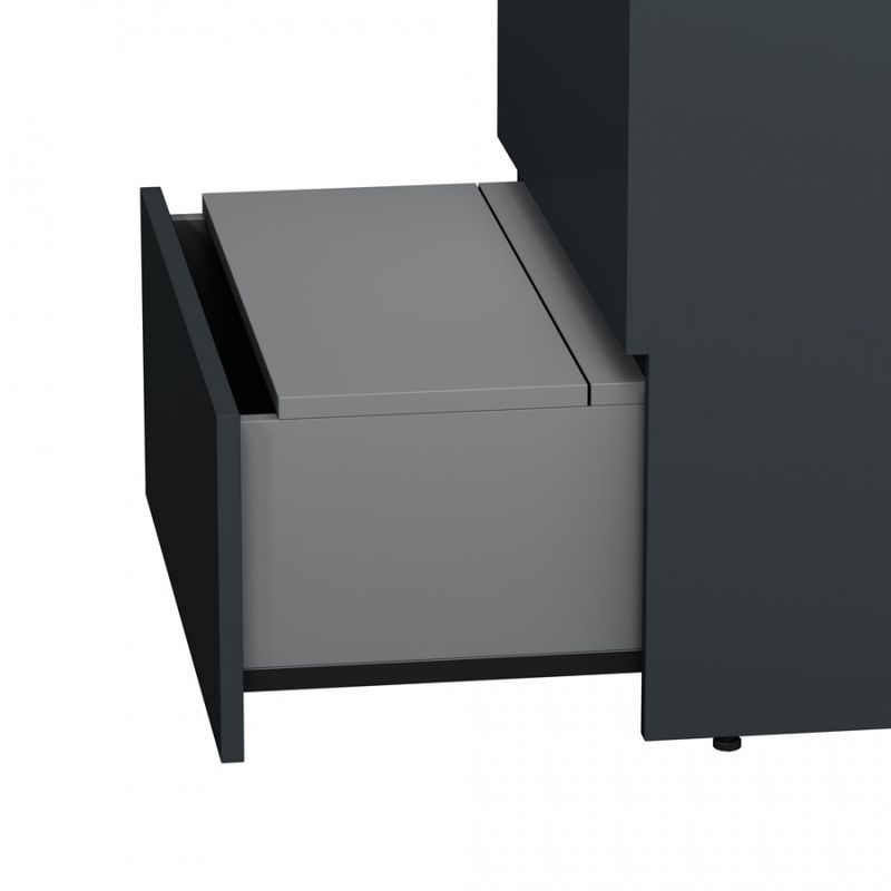 M91FSX0602GM GEM S, База под раковину, напольная, 60 см, 3 ящика, графит матовый