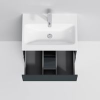 Тумба под раковину AM.PM GEM S 60 см напольная 3 ящика / M91FSX0602GM графит матовый — 7