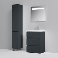 Тумба под раковину AM.PM GEM S 60 см напольная 3 ящика / M91FSX0602GM графит матовый — 5