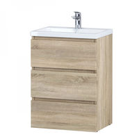 Тумба под раковину AM.PM GEM S 60 см напольная 3 ящика / M91FSX0602OF светлый дуб — 9
