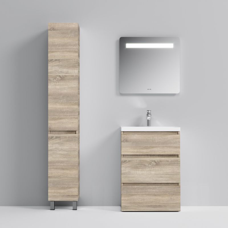 Тумба под раковину AM.PM GEM S 60 см напольная 3 ящика / M91FSX0602OF светлый дуб