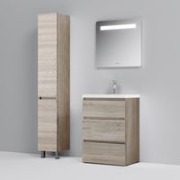 Тумба под раковину AM.PM GEM S 60 см напольная 3 ящика / M91FSX0602OF светлый дуб — 3