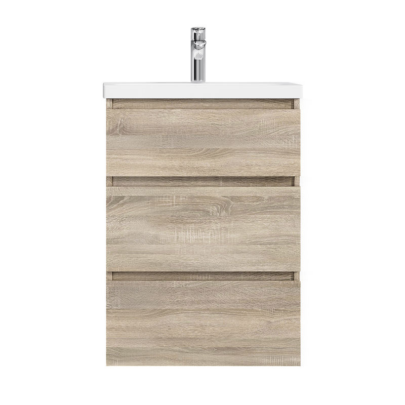 Тумба под раковину AM.PM GEM S 60 см напольная 3 ящика / M91FSX0602OF светлый дуб