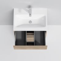 Тумба под раковину AM.PM GEM S 60 см напольная 3 ящика / M91FSX0602OF светлый дуб — 6