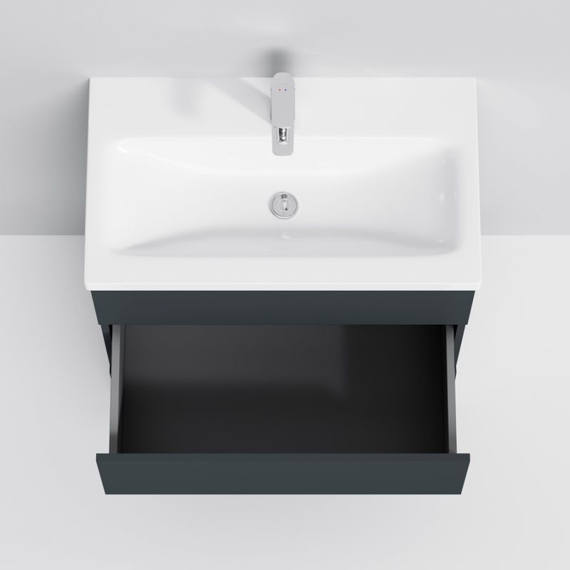 Тумба под раковину AM.PM GEM S 75 см напольная 3 ящика / M91FSX0752GM графит матовый