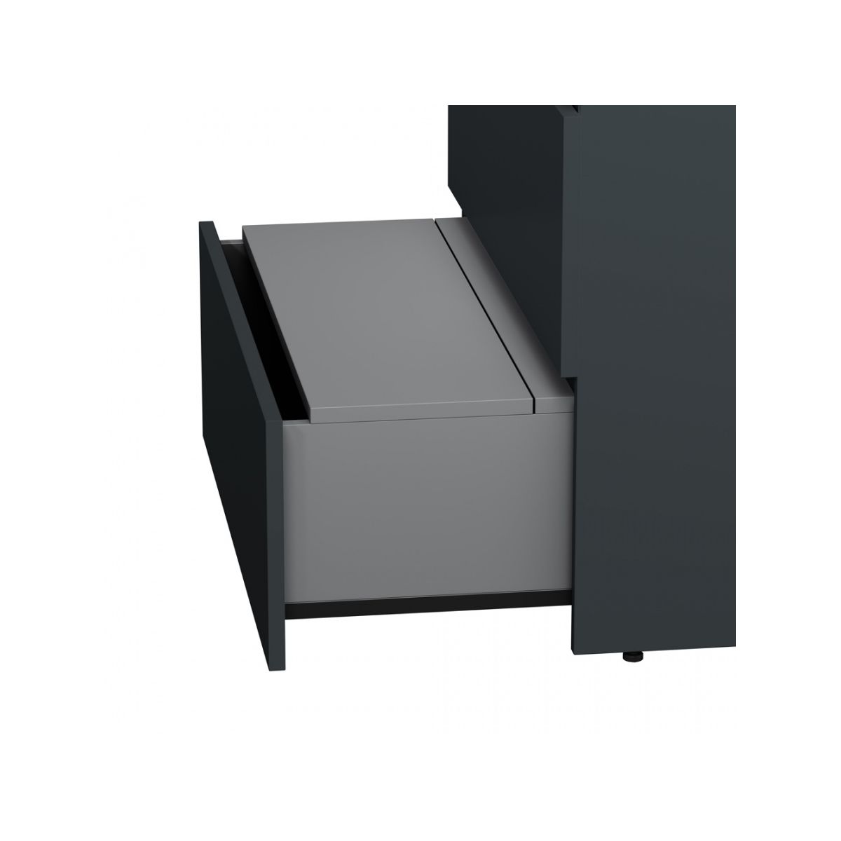 M91FSX0752GM GEM S, База под раковину, напольная, 75 см, 3 ящика, графит матовый