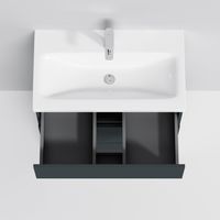 Тумба под раковину AM.PM GEM S 75 см напольная 3 ящика / M91FSX0752GM графит матовый — 7