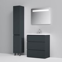 Тумба под раковину AM.PM GEM S 75 см напольная 3 ящика / M91FSX0752GM графит матовый — 5