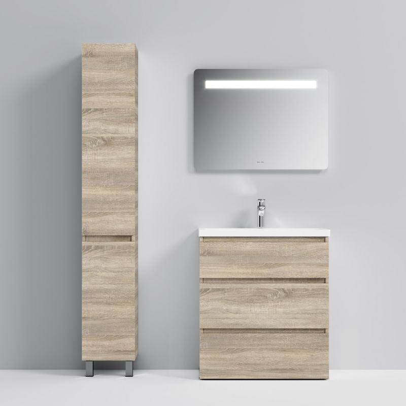 Тумба под раковину AM.PM GEM S 75 см напольная 3 ящика / M91FSX0752OF светлый дуб