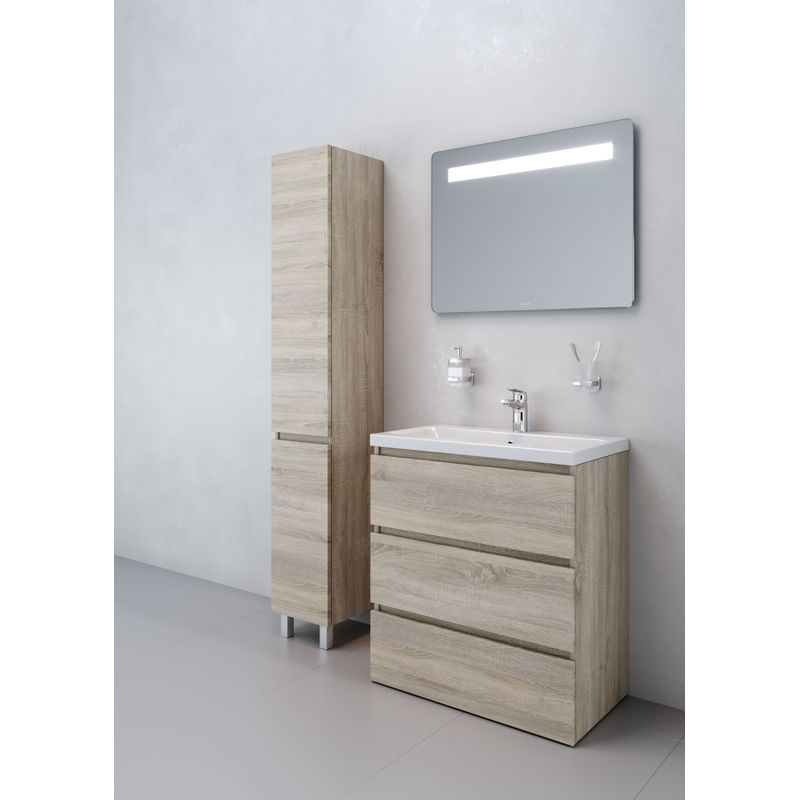 Тумба под раковину AM.PM GEM S 75 см напольная 3 ящика / M91FSX0752OF светлый дуб