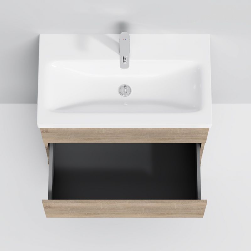 Тумба под раковину AM.PM GEM S 75 см напольная 3 ящика / M91FSX0752OF светлый дуб