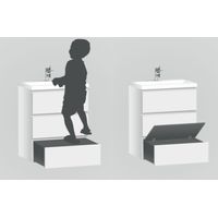 Тумба под раковину AM.PM GEM S 75 см напольная 3 ящика / M91FSX0752WG белый глянец — 11