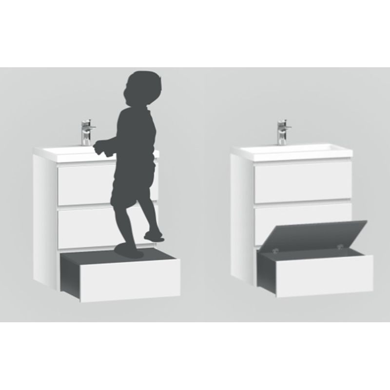 Тумба под раковину AM.PM GEM S 75 см напольная 3 ящика / M91FSX0752WG белый глянец