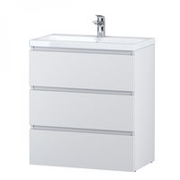 Тумба под раковину AM.PM GEM S 75 см напольная 3 ящика / M91FSX0752WG белый глянец — 9