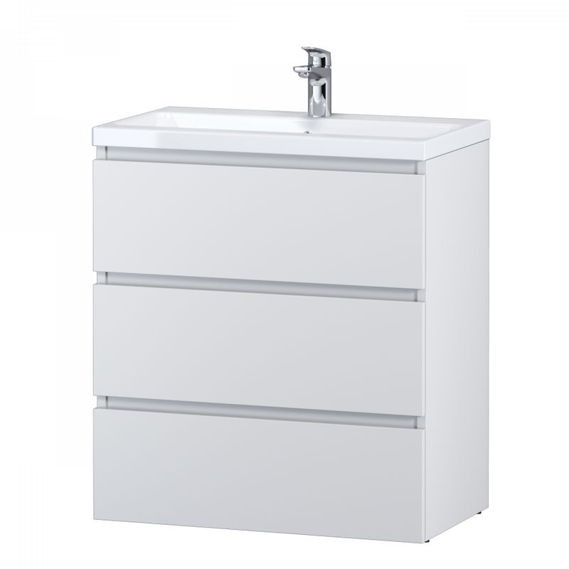 Тумба под раковину AM.PM GEM S 75 см напольная 3 ящика / M91FSX0752WG белый глянец