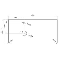 Столешница для ванной Brevita Misty Роял 100 см MA01-100 керамогранит серый — 3