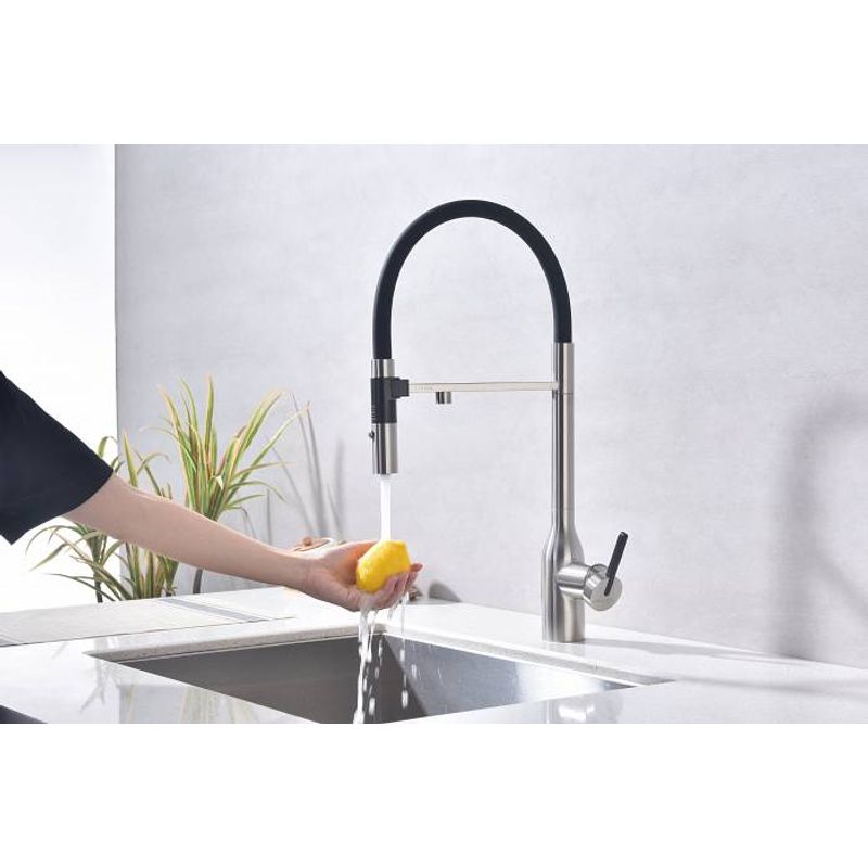 Смеситель для кухни Paulmark Magneto One Ma213188-BS брашированная сталь