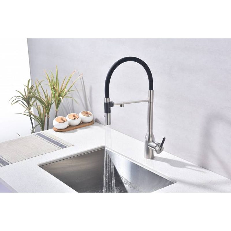 Смеситель для кухни Paulmark Magneto One Ma213188-BS брашированная сталь