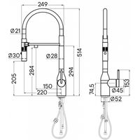 Смеситель для кухни Paulmark Magneto One Ma213188-BS брашированная сталь — 14
