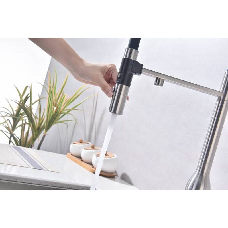 Смеситель для кухни Paulmark Magneto One Ma213188-BS брашированная сталь