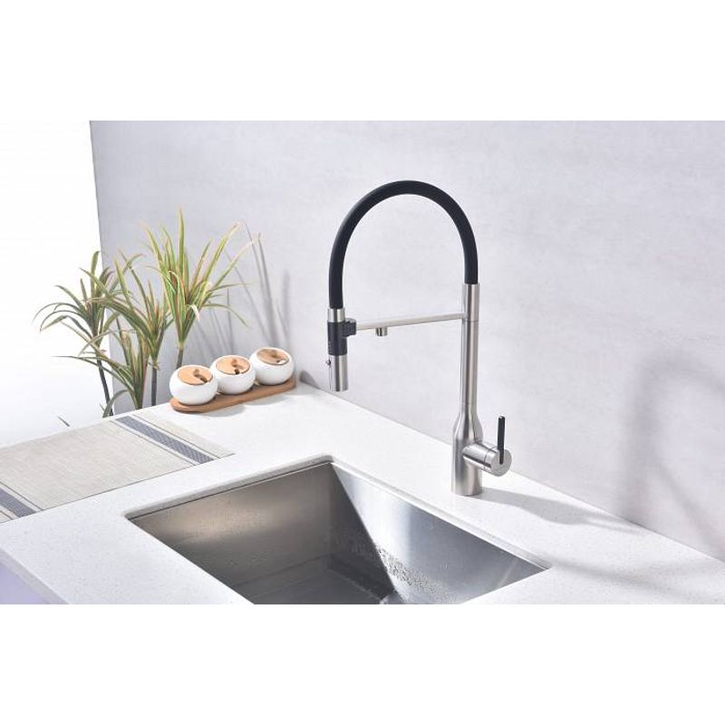 Смеситель для кухни Paulmark Magneto One Ma213188-BS брашированная сталь
