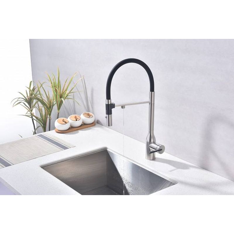 Смеситель для кухни Paulmark Magneto One Ma213188-BS брашированная сталь