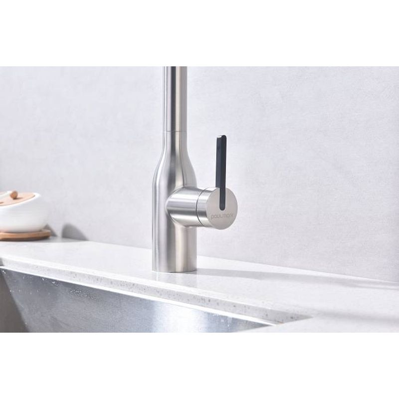 Смеситель для кухни Paulmark Magneto One Ma213188-BS брашированная сталь