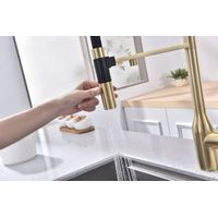 Смеситель для кухни Paulmark Magneto One Ma213188-SBG светлое брашированное золото — 11