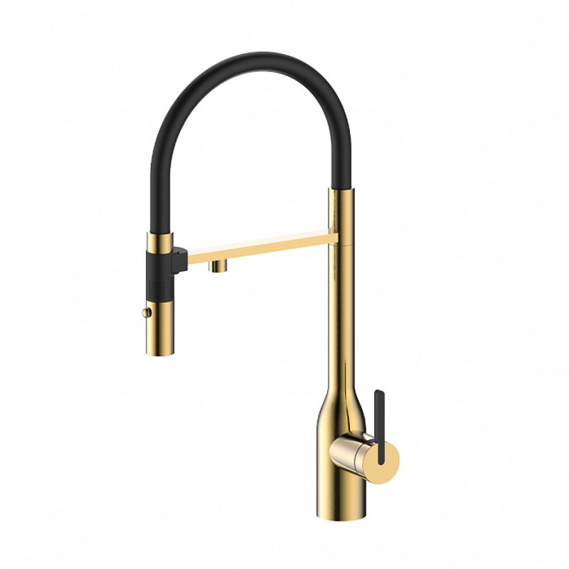 Смеситель для кухни Paulmark Magneto One Ma213188-SBG светлое брашированное золото