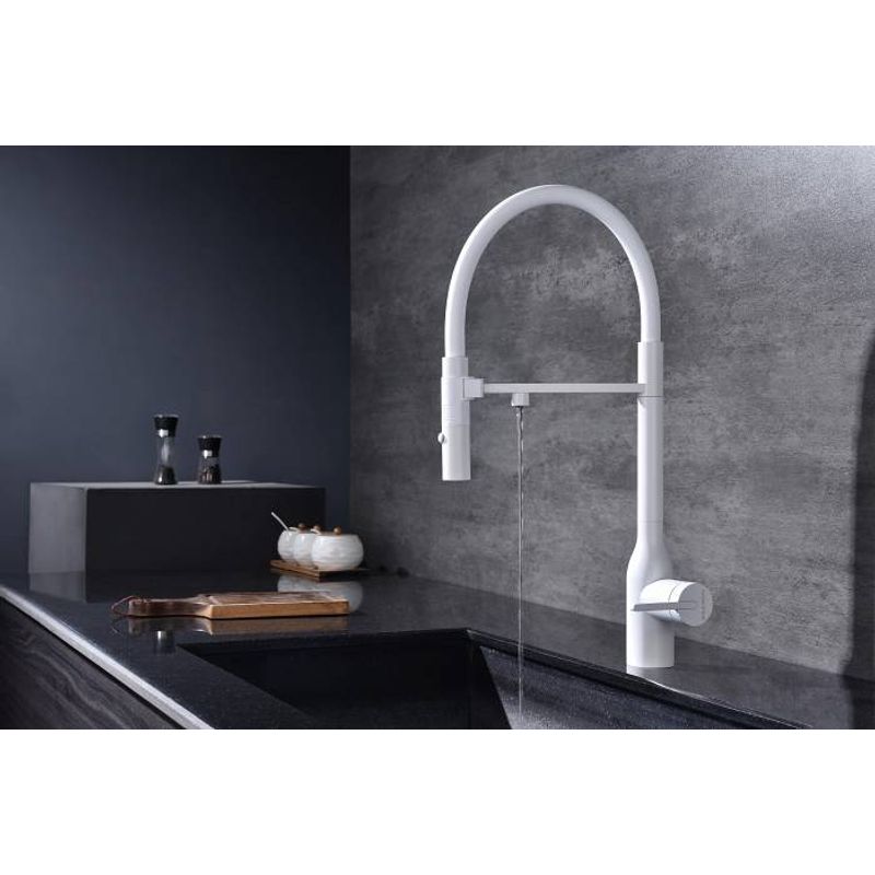 Смеситель для кухни Paulmark Magneto One Ma213188-WH белый