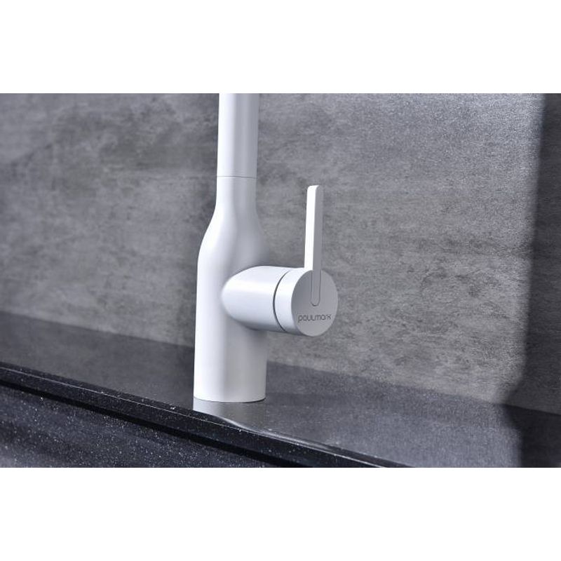 Смеситель для кухни Paulmark Magneto One Ma213188-WH белый