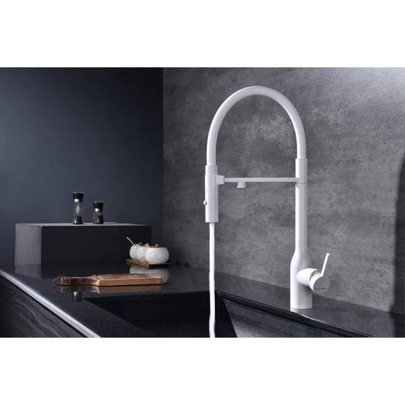 Смеситель для кухни Paulmark Magneto One Ma213188-WH белый