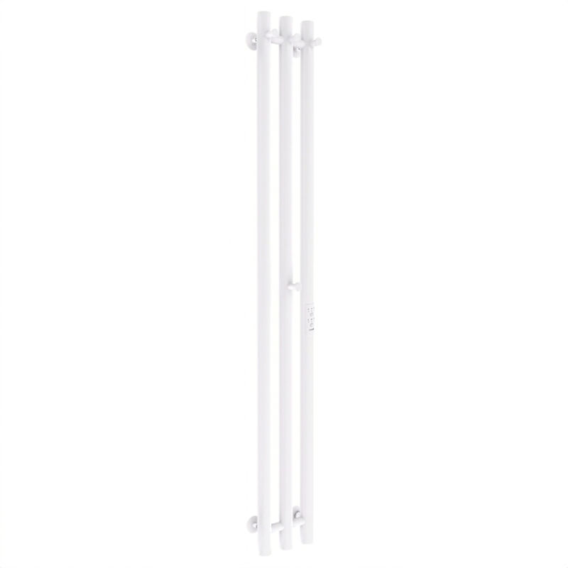Полотенцесушитель электрический Маргроид Ferrum Inaro 3 СНШ 150×6×12 Белый матовый, скрытого монтажа, таймер справа по середине (крючки 3/1)
