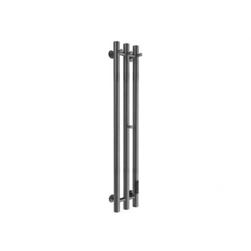 Полотенцесушитель электрический Маргроид Ferrum Inaro 3 СНШ 80×6×12 Графит, скрытого монтажа, таймер справа (крючки 3/1)