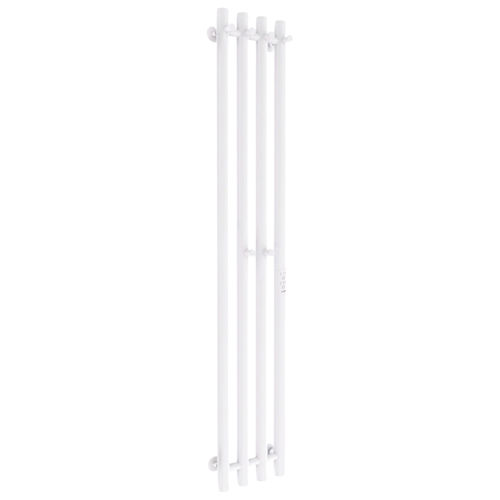 Полотенцесушитель электрический Маргроид Ferrum Inaro 4 СНШ 150×6×18 Белый матовый, скрытого монтажа, таймер справа по середине (крючки 4/2)