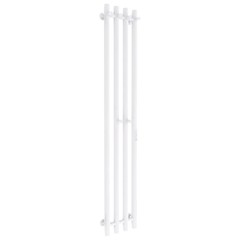 Полотенцесушитель электрический Маргроид Ferrum Inaro 4 СНШ 150×6×18 Белый матовый, скрытого монтажа, таймер справа по середине (крючки 4/2)